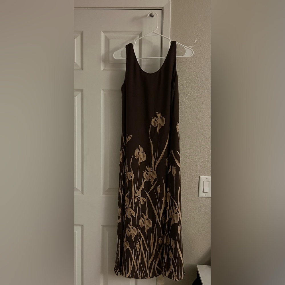 Vintage Maxi Dress Size 4 100% Silk
